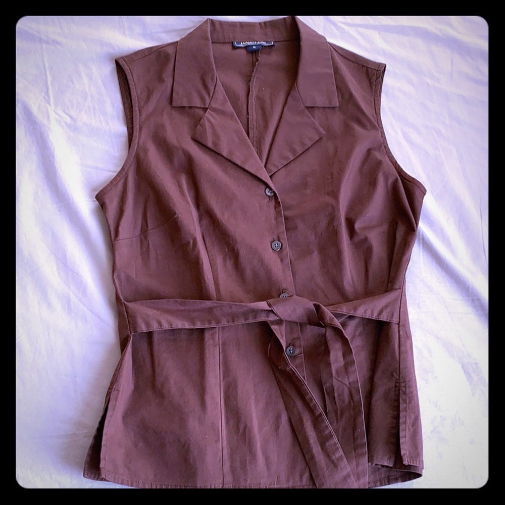 Brown Button Down Top - image 1